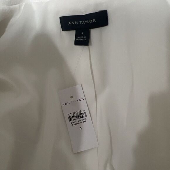 Ann Taylor Hutton Blazer Size 4 White Soft Jacket Brushed Knit NEW NWT - Picture 5 of 8